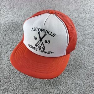 Snapback‎ Hats for Men VTG 80s Astorville Tournament Baseball Old Timers Cap GUC